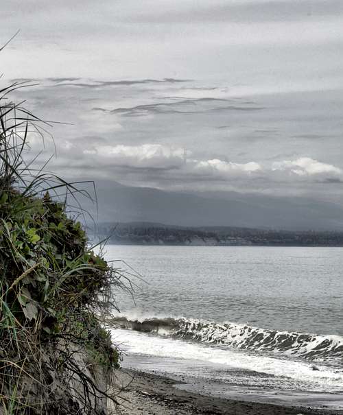Looking toward Port Angeles and Olympic NP