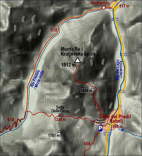 Monte Re map