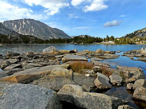 Late afternoon at Chickenfoot Lake with Mt. Starr, 12,835'