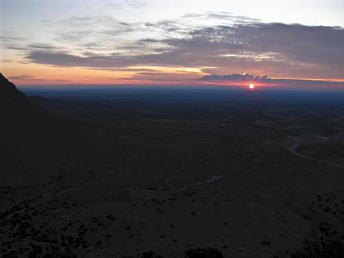 Sunrise Seen From Guadalupe Mountains