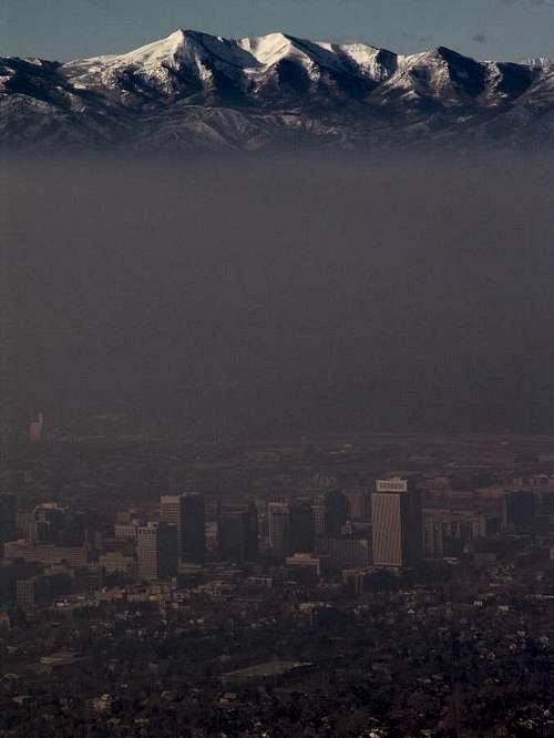 Smog over Salt Lake City_March 2005