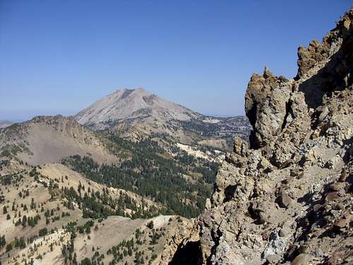 The summit of Brokeoff and Lassen Peak