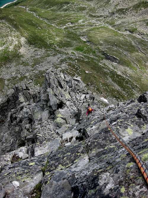 Climbing the NE-Ridge