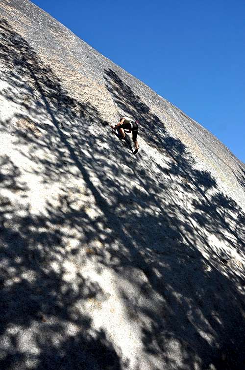 Sarah climbing, New Tricks for Old Dogs, 10b