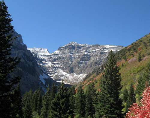 Snow and fall colors