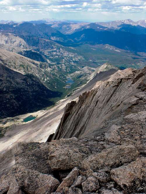 View Down Glacier Gorge From Longs Peak