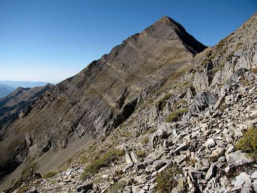 Mount Nebo summit to the south