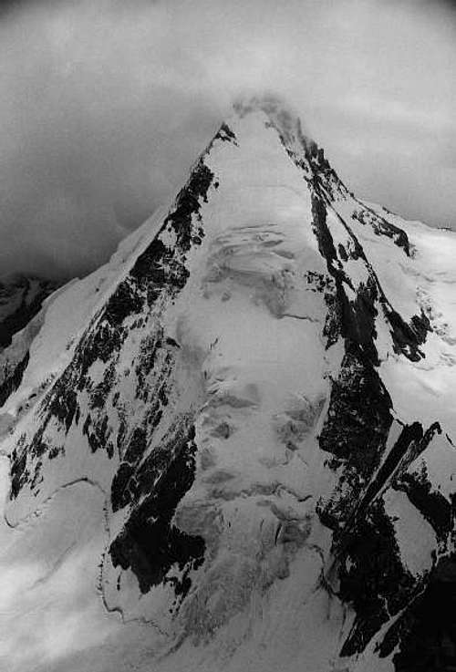 NW face (AD) of Dent d'Herens...