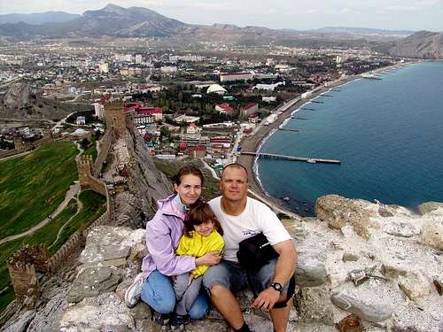 Sudak from the top Genuess Fortress Cliff 150 m 