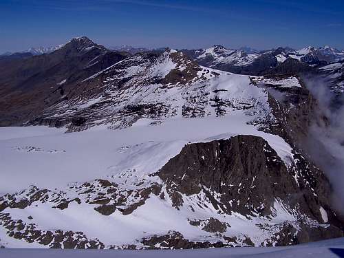 Rocciamelone Glacier seen from the top