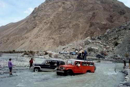 jeep approach through river