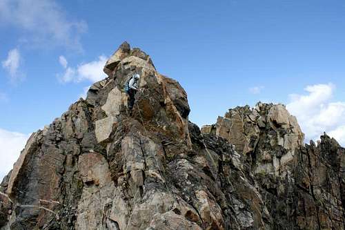 Descending Turret Peak's West Ridge
