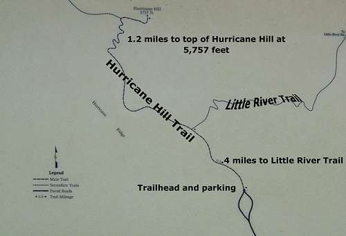 Hurricane Hill Trail TH map