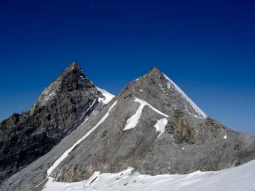 Gran Cono di Ghiaccio (R - 3530m.) and Thurwieser (L - 3652m.)
