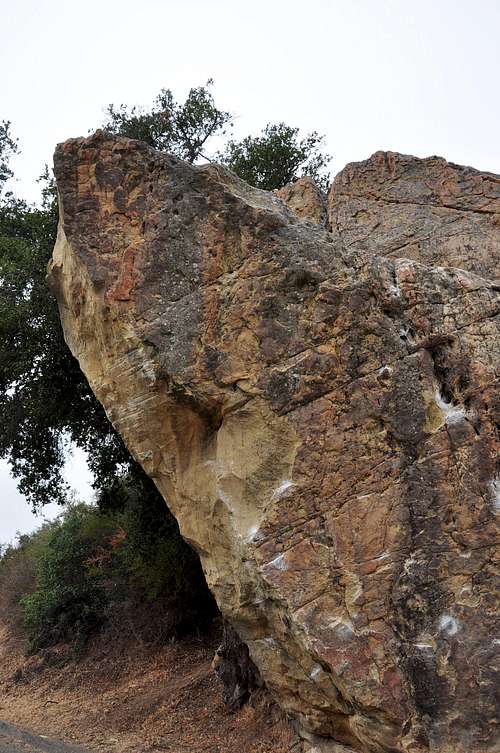 Trojan Boulder, extreme left side
