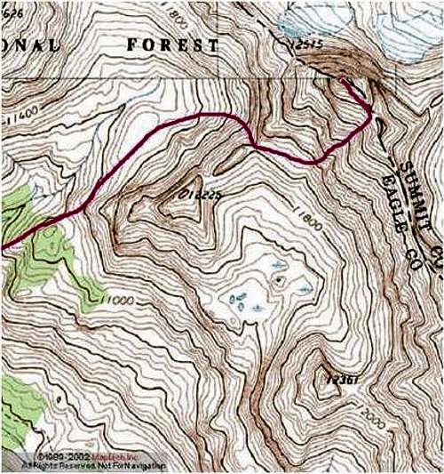 Peak C route map