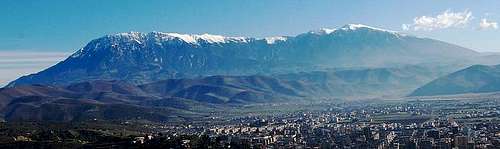 Mt. Tommor and its range viewed from Berat