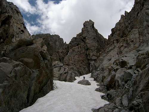 Heading up the chute