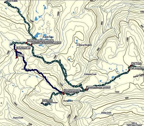 Mt Becher Routes Overview