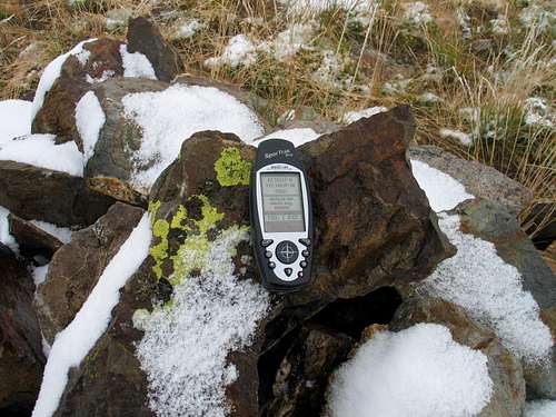 GPS at summit cairn