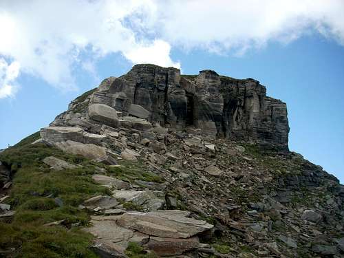 the summit from E-ridge