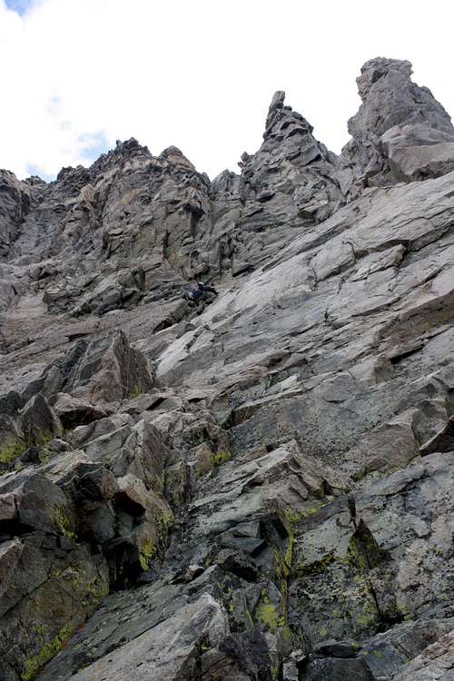 Steep Scrambling on Turret Peak