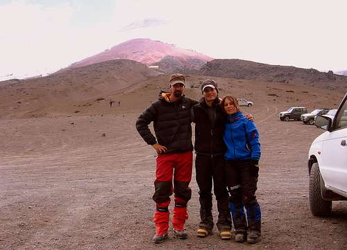 After the climb in the parking lot (Cotopaxi)