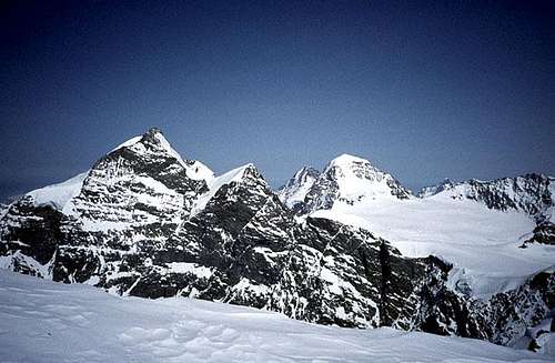 Jungfrau & Monch from Ebnefluh