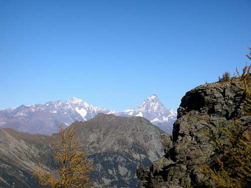 Dent d'Herens and Matterhorn