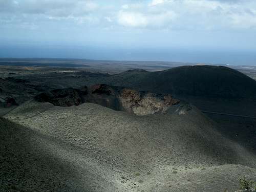 A crater at Timanfaya National Park