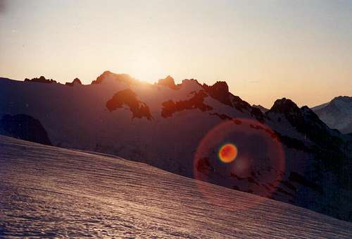 Sunrise on the Sulphide Glacier