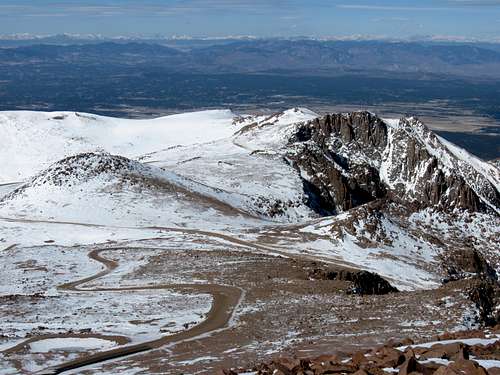 Looking NW from Pikes Peak