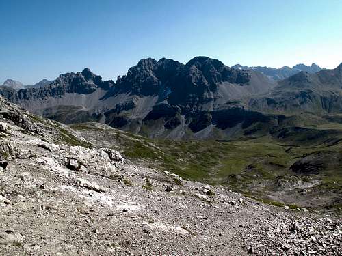 View into Tyrol from the Rauhekopfscharte