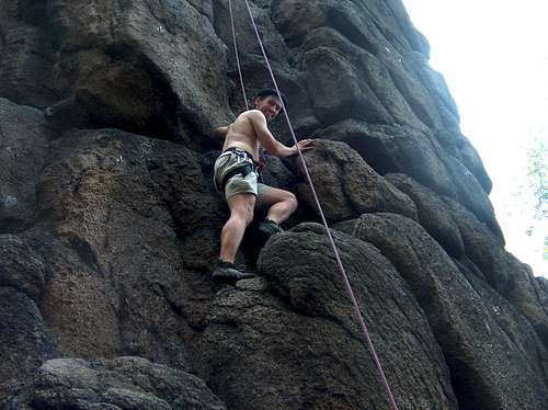 Gascony climbing in the Sokoliki rocks (Rudawy Janowickie)