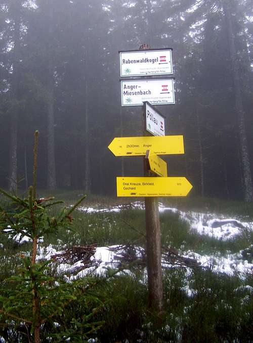 Trails are marked very accurately on Rabenwaldkogel