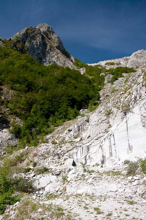 Monte Focoletta above the first small marble quarry