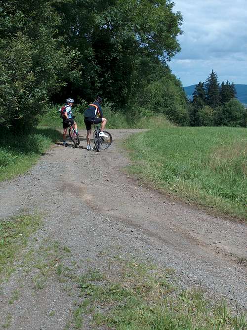 Trail near Wielka Kopa in Rudawie Janowickie 