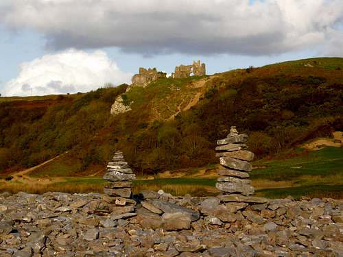 Pennard Castle from Three Cliffs