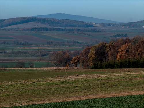 Mount Ślęża from the Strzelin hills