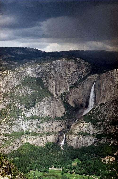 Yosemite Falls - thunderstorm