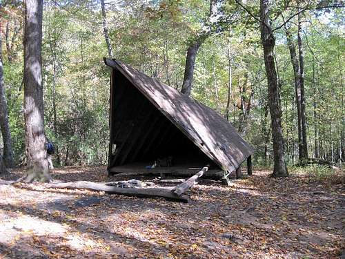 Trail Shelter at Butter Gap.