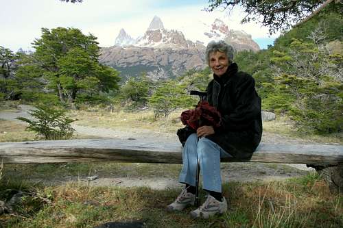 My mother and The Fitz Roy