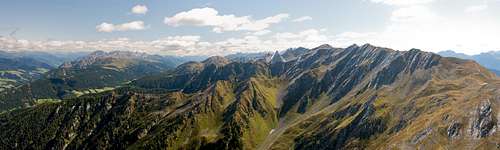 The Carnic Alps MAin Ridge seen from Hollbrucker Egg