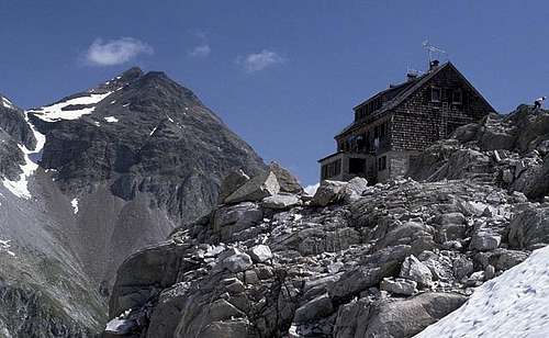 Barmer hut (2610 m) with...