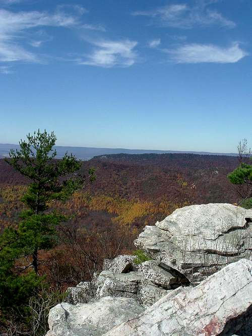 Looking West from Duncan Knob in October