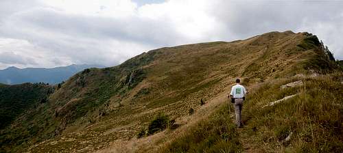 Tackling the east ridge of Monte Pieltinis
