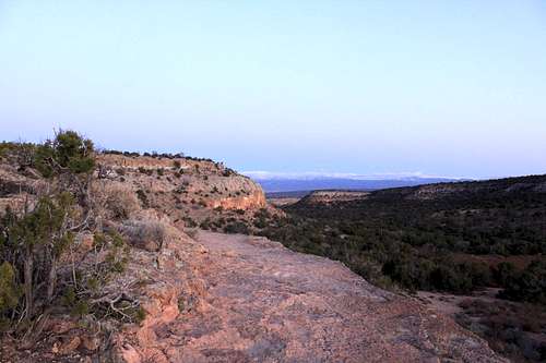 Last view of the mesa with Tsankawi ruins