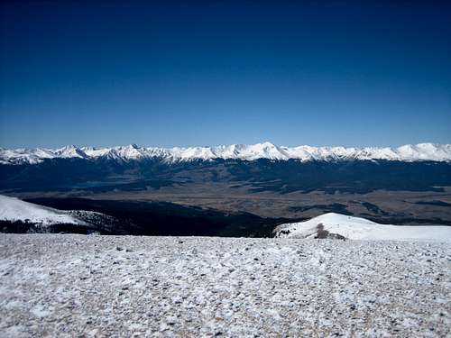 Sawatch Range seen from the summit of Horseshoe Mountain
