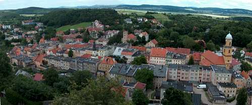 Park Krajobrazowy Chełmy & view over the town of Bolków