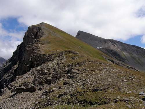 Spalla (2900 m) and main summit of Pointe Fornet